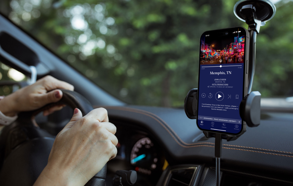 using autio mobile entertainment audio app while driving