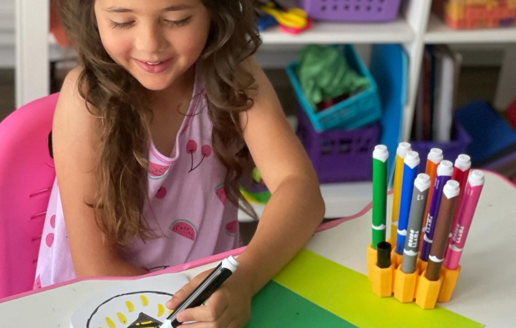 a girl using big bee little bee product