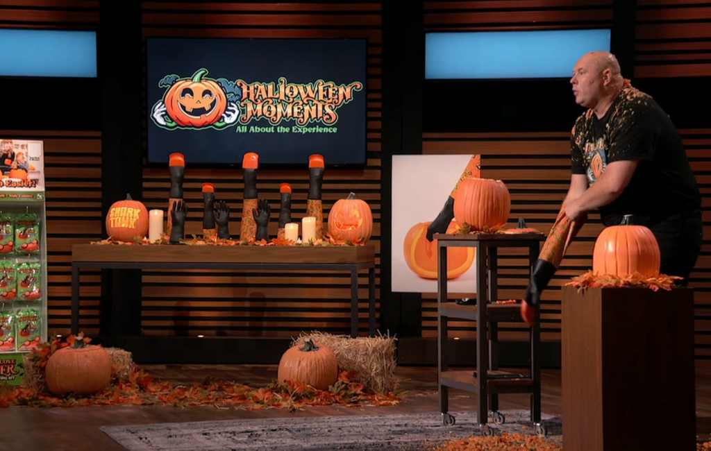 founder of halloween moments pumpkin scraper glove on shark tank