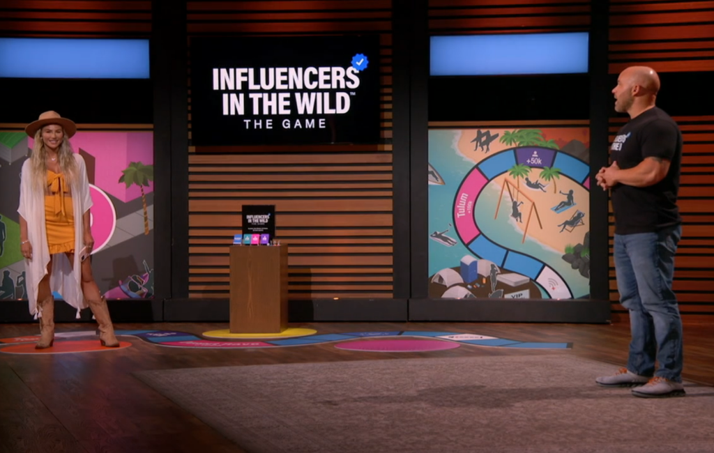 founder of influencers in the wild board game pitching on shark tank