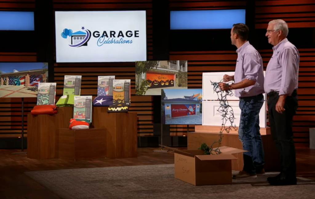 founders of garage celebrations pitching on shark tank season 14