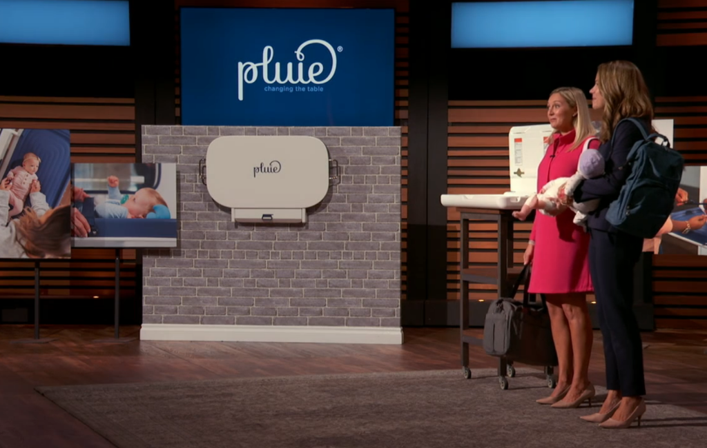 founders of pluie diaper changing table pitching on shark tank season 14