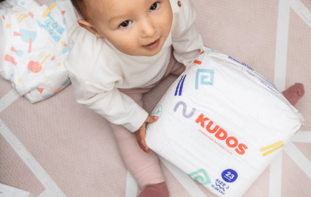 kudos diaper on a baby