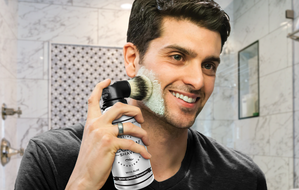 a man using legacy shave