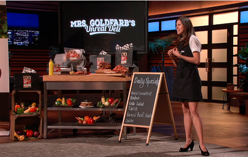 founder-of-mrs-goldfarb’s-unreal-deli-pitching-on-shark-tank