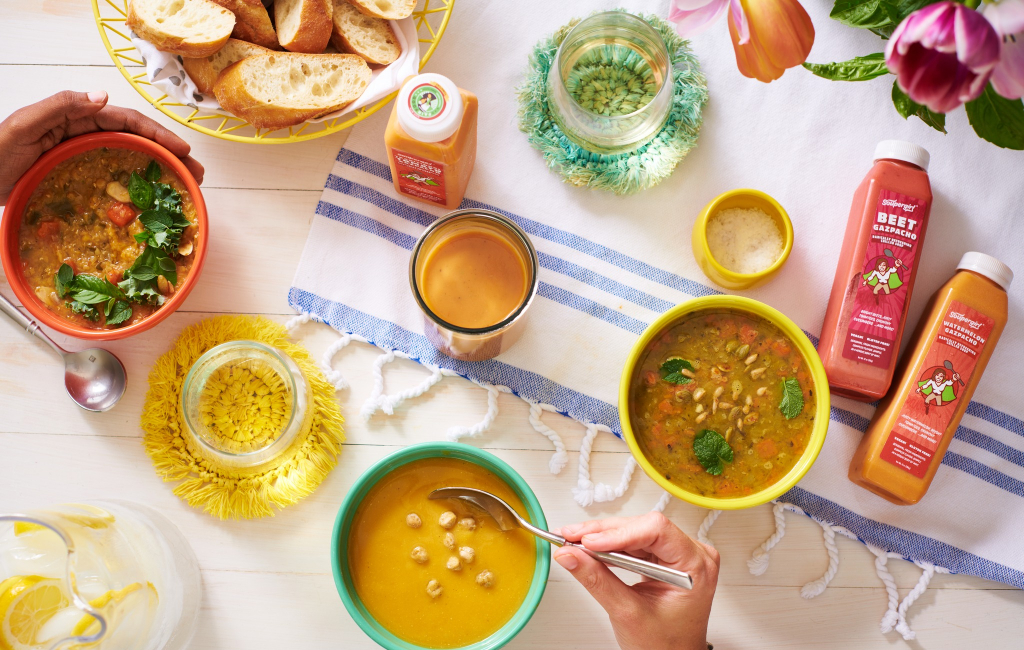 table with bowls