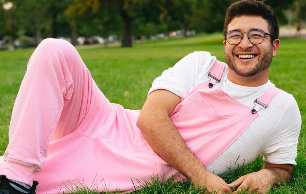 man laying on grass