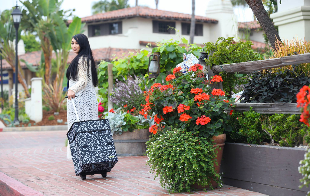 woman with luggage