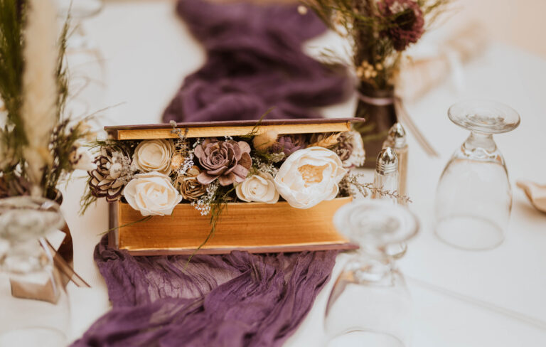 flowers and glasses