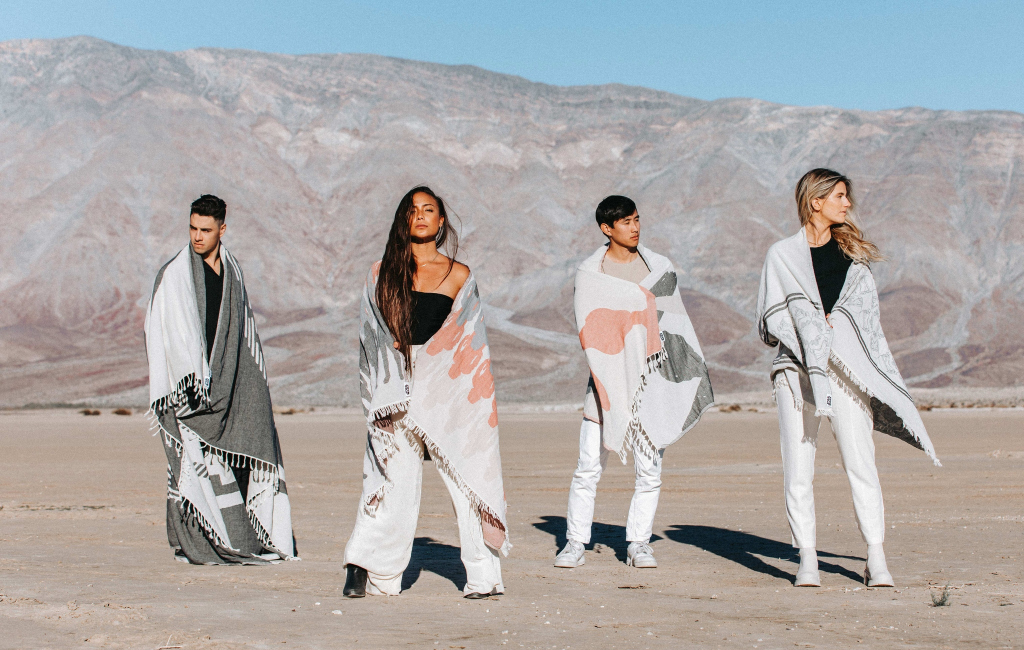 models posing in the desert