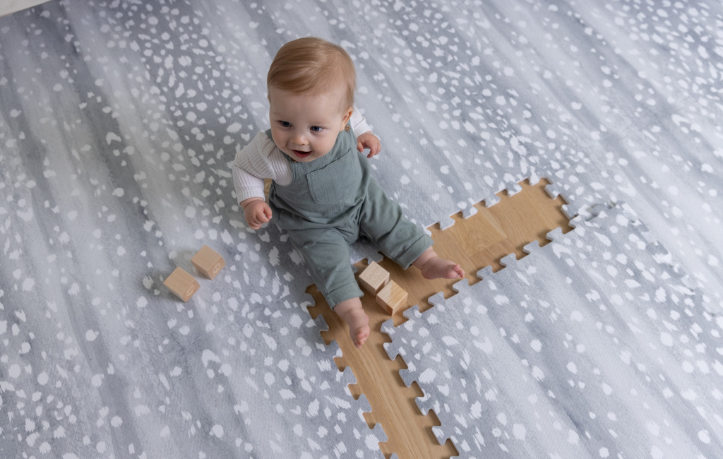 baby on baby mat