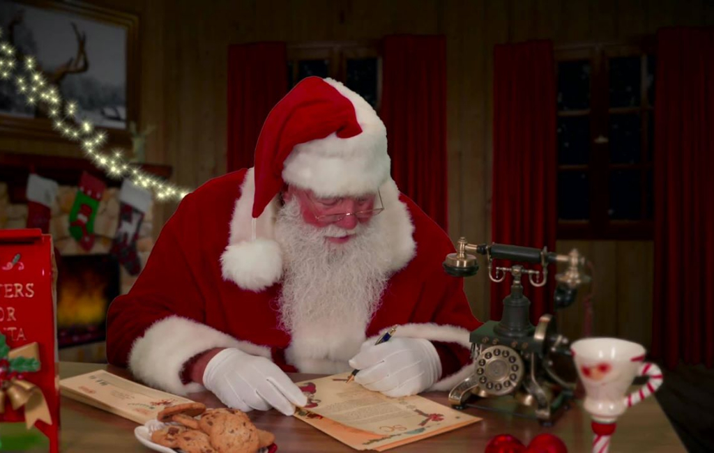 Santa reading a letter