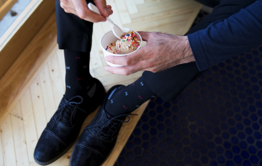 man eating ice-cream