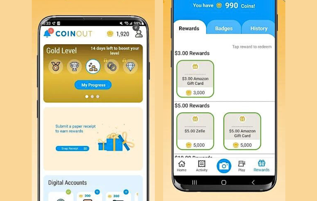 coinout-app-mobile-interface