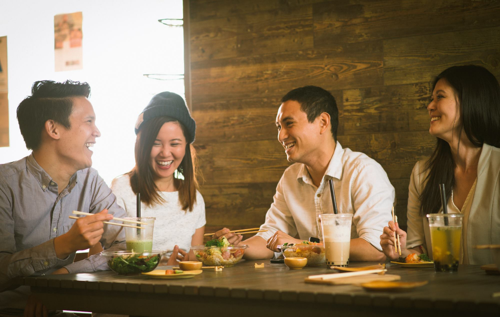 people having a lunch