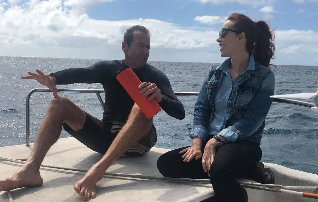 man and woman on boat