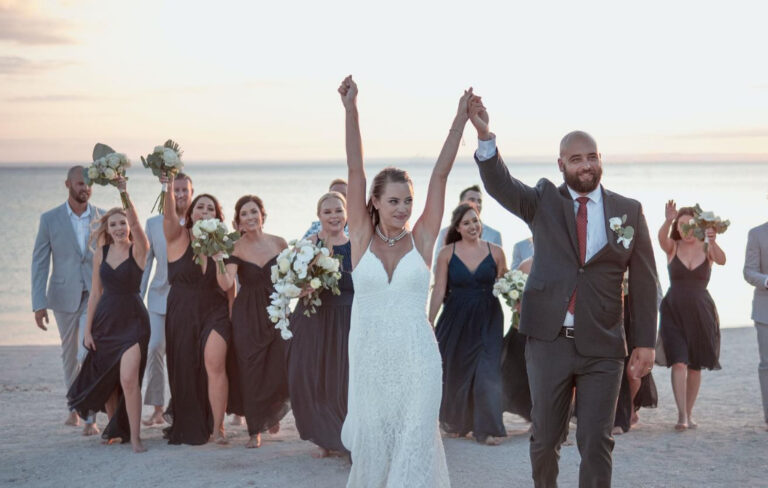 married couple on beach