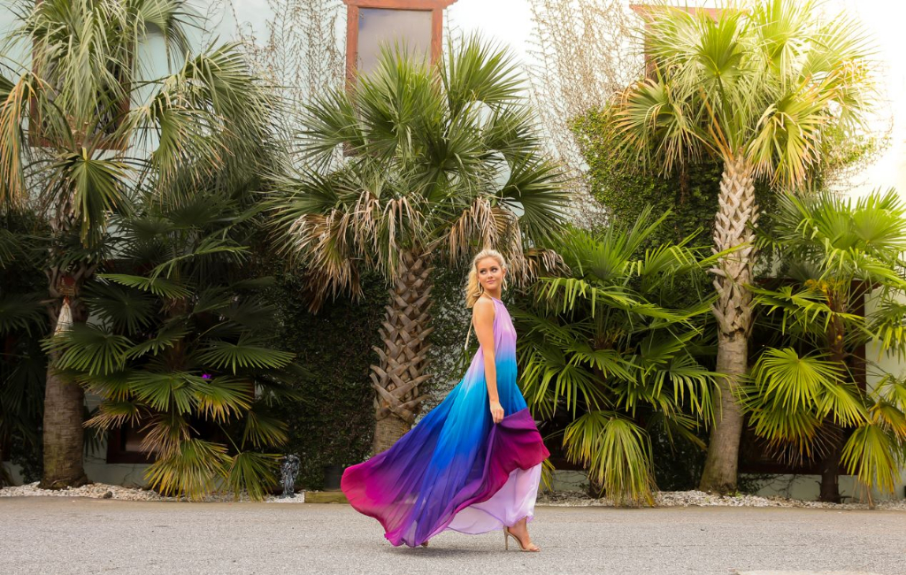 woman in gorgeous dress