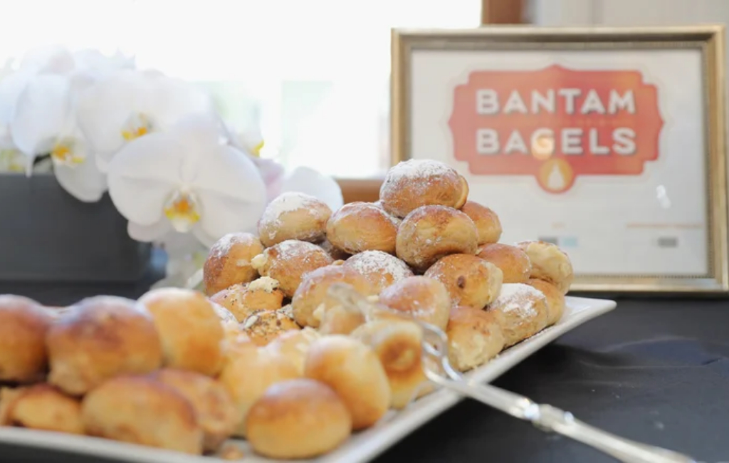 bantam bagels on plate