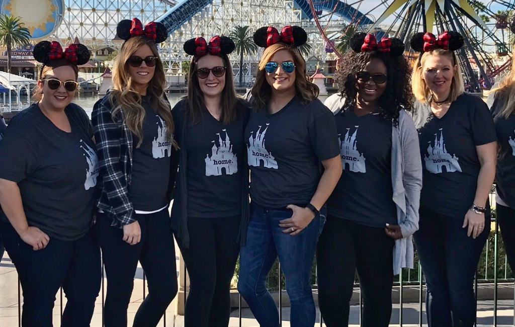 women in home t-shirts