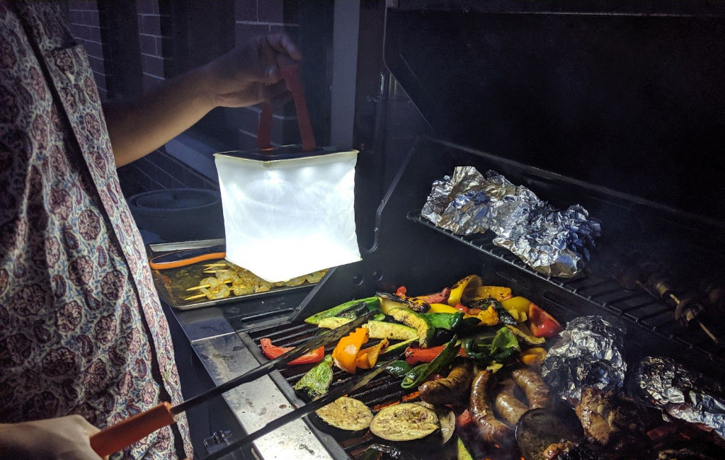 using light for BBQ