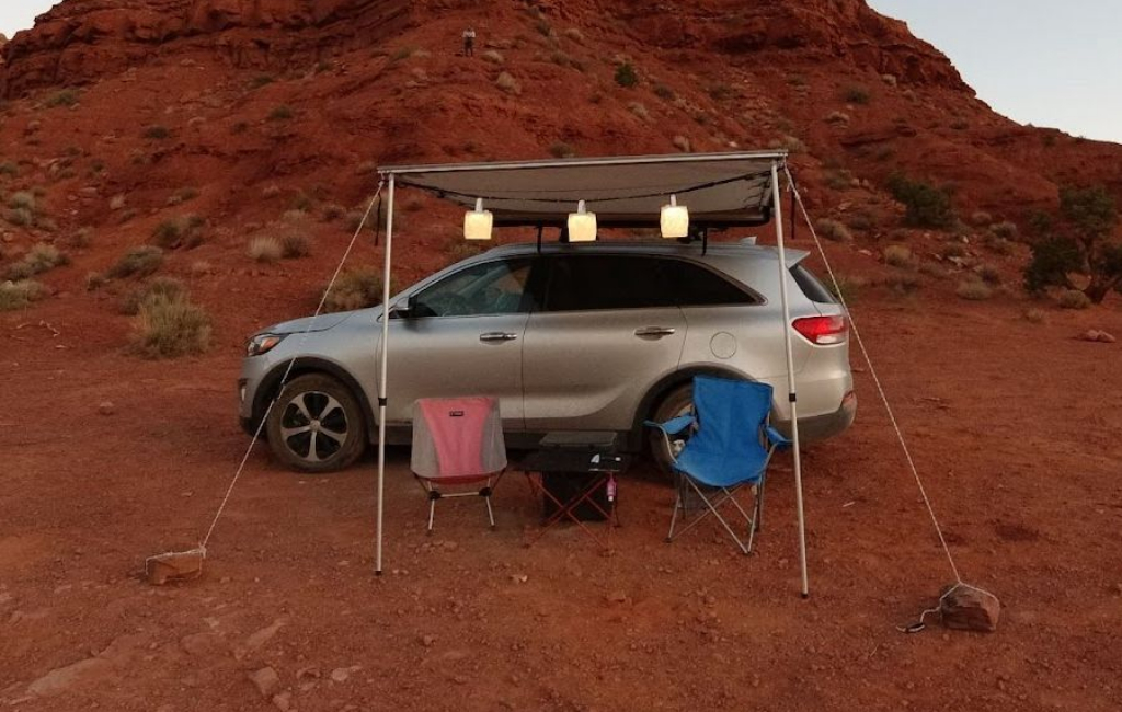 camping in the desert