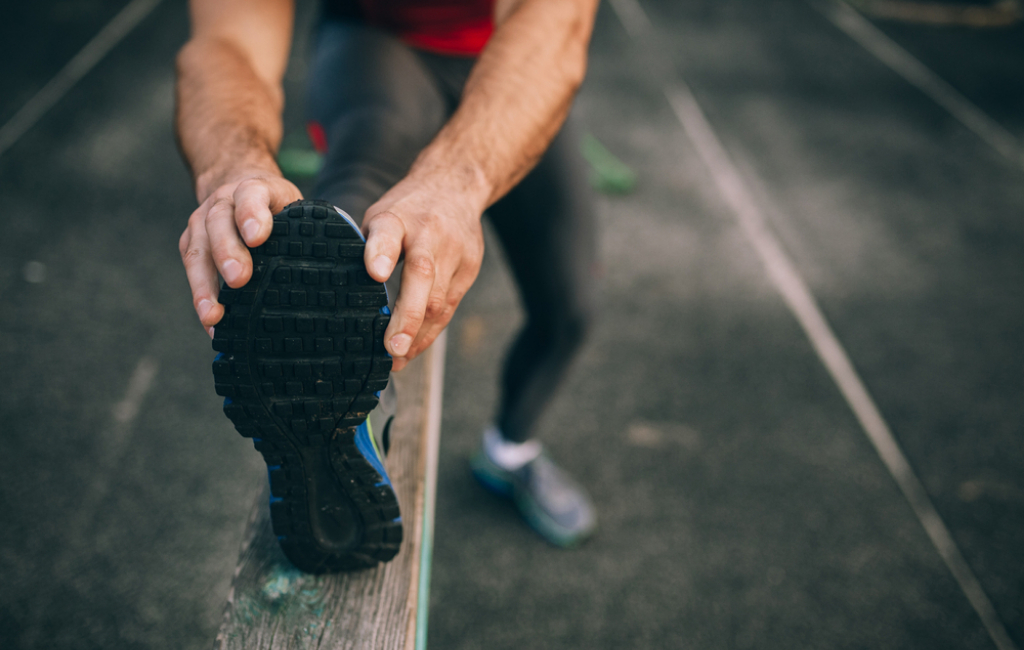 runner in running shoes