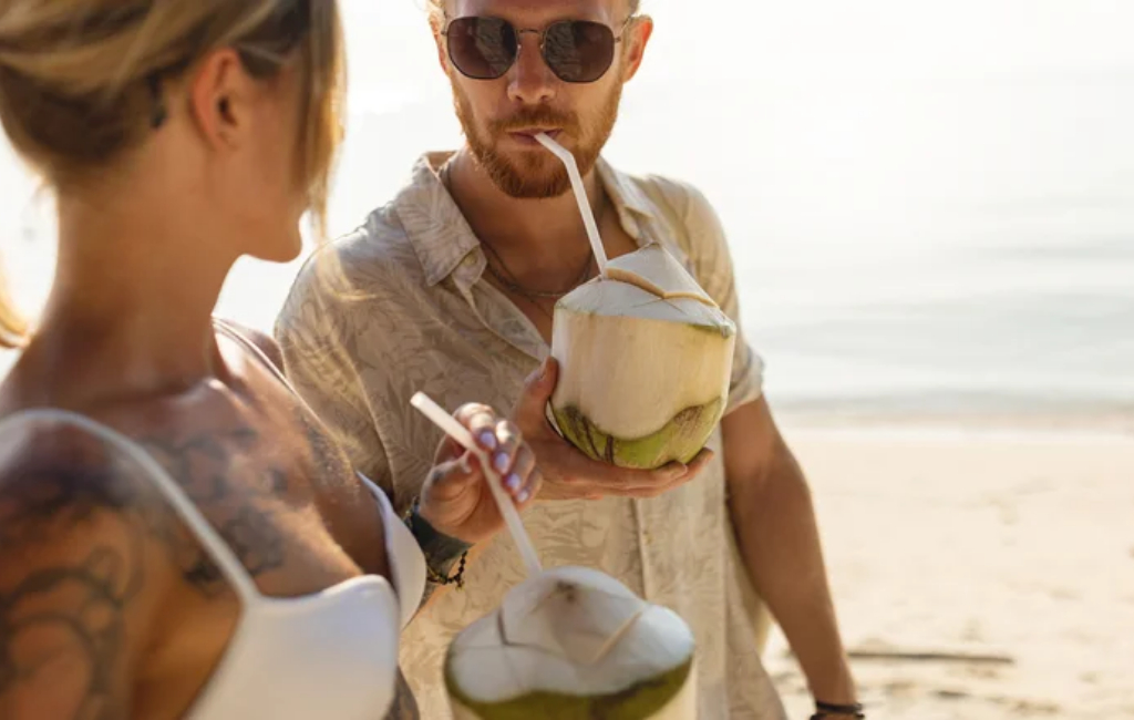 drinking-coconut-water