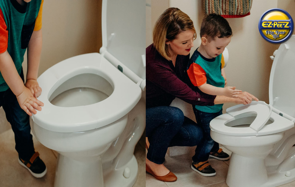 mom-teaching-son-how-to-use-ez-pee-z-potty-seat