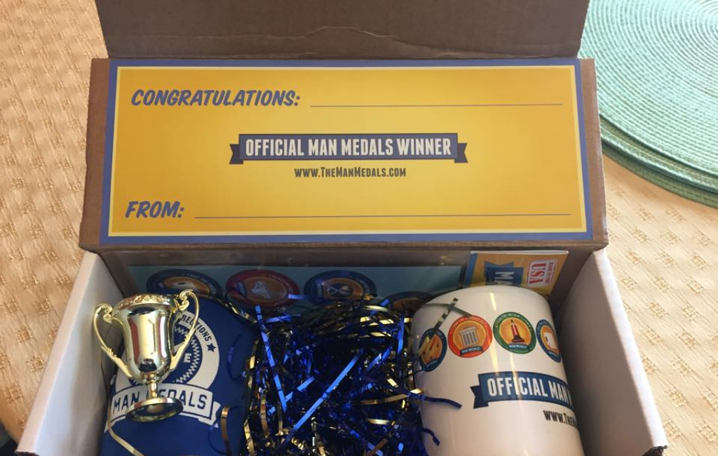 man medals gift box