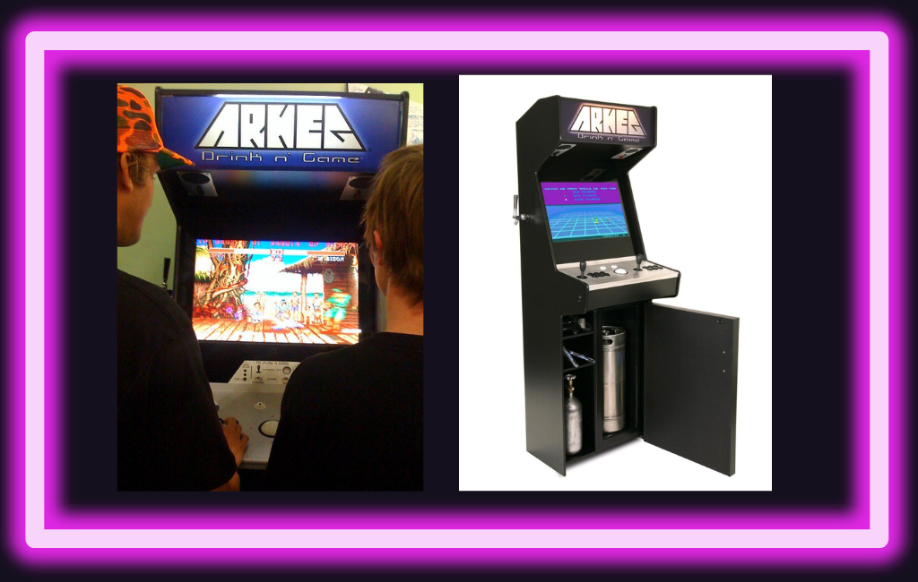 playing-with-arkeg-arcade-game-beer-tap