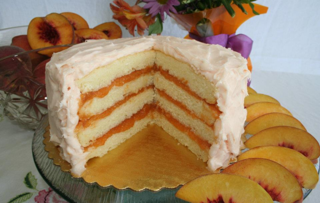 peach-cake